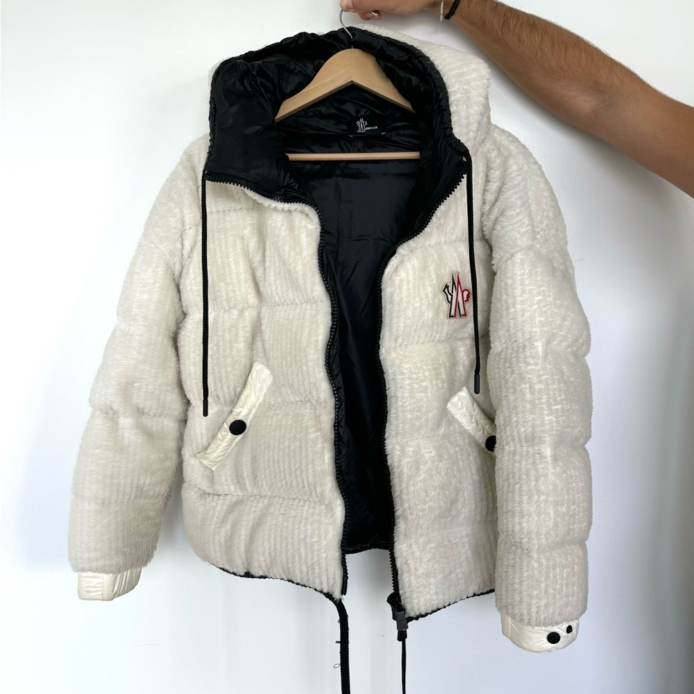 MONCLER GRENOBLE White Teddy Bear Puffer